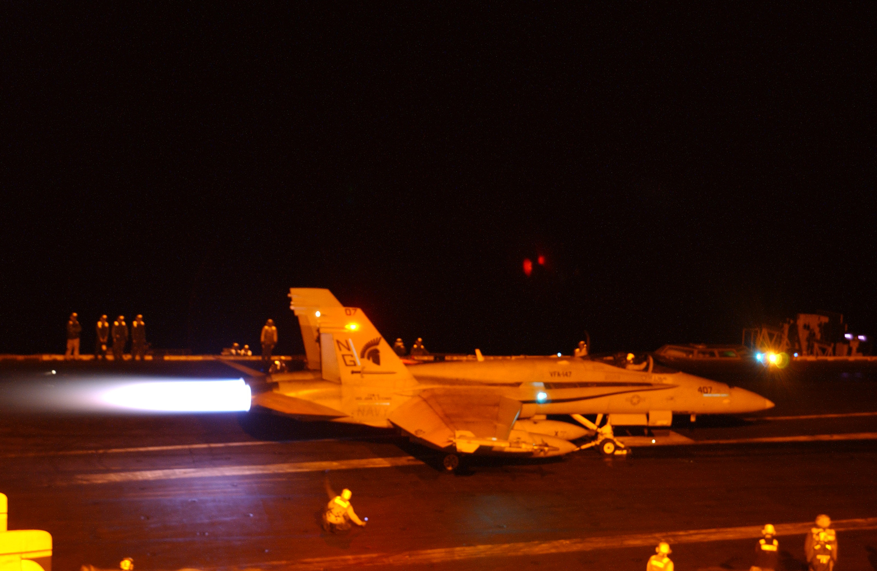 Tony Wright about to launch into Iraq  for a night strike mission.