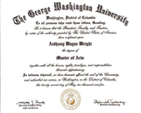 Masters in Organizational Management from The George Washington University
