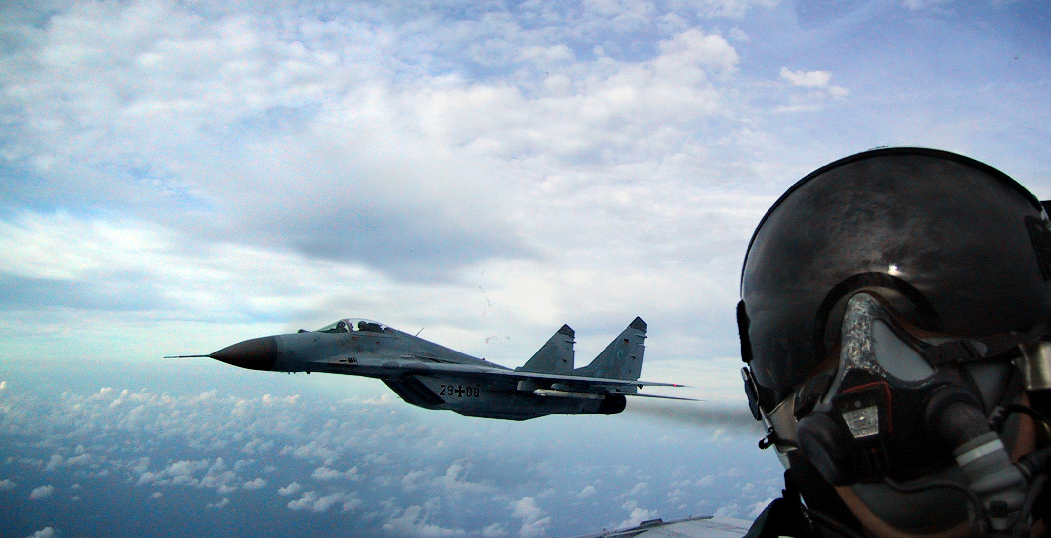 Anthony Wright leading a MiG-29 home to NAS Boca Chica Florida.